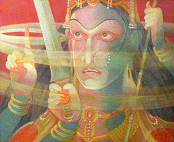 'Face' - Amal Chakladar - Tempera - 19.9x23.6