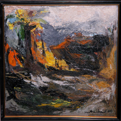 'Drama' - Anita Datta - Oil - 12" x 12"