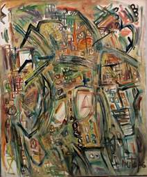 'Akash Path' - Anita Roy Chowdhury - Oil - 30" x 36"