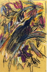 'Kokil' - Anita Roy Chowdhury - Oil Pastel - 22" x 14"