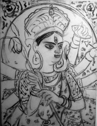 'Mahamaya' - Anita Roychowdhury - Dry Pastel - 18” x 24”