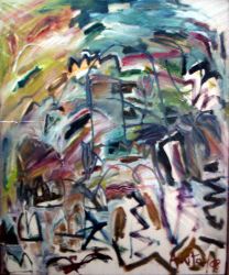 'Painting No I' - Anita Roychowdhury - Oil - 36" x 30"