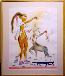 'Spiritual Rehabilitation' - Apurba Sengupta - Mixed Media on Paper - 29" x 23"