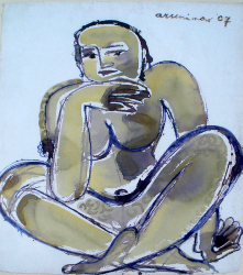 'She' - Arunima Chowdhury - Water Colour - 28X22