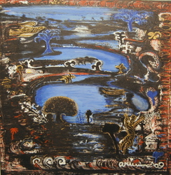 'The Other Reality' - Arunima Chowdhury - Acrylic on Canvas - 24" x 24"