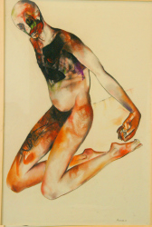 'Untitled' - Atanu Mukherjee - Mixed Media on Board - 35" x 23"