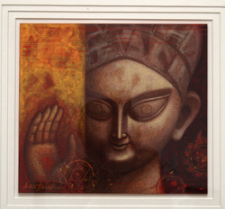 'Devi' - Atin Basak - Tempera on Board - 9" x 10"