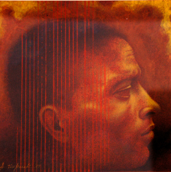 'Untitled(2)' - Atin Basak - Tempera on Board  - 11" x 11"
