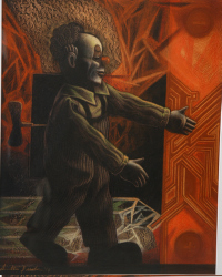 'Untitled(3)' - Atin Basak - Soft Pastel & Etching - 19" x 15"
