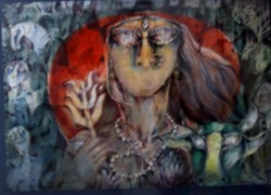 'Durga Ekti Chetana' - Ballari Mukherjee - Wash - 22” x 28”