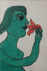 'Composition' - Bipin Goswami - Pastel - 22" x 18"