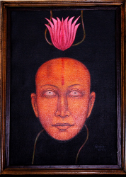 'Face' - Biswajit Saha - Acrylic on Canvas - 19" x 13"