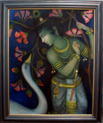 'Anand' - Bratin Khan - Tempera on canvas - 30