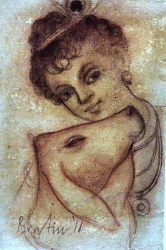 'Mukti' - Bratin Khan - Conti on Handmade Board - 21" x 14"