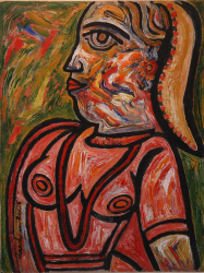 'Face Of The Lady' - Chandrima Roy - Acrylic on Board - 20" x 15"