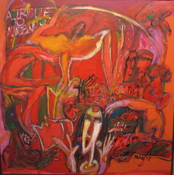 'A Tribute' - Dhiraj Choudhury - Acrylic on Canvas - 30