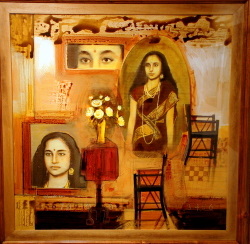 'Onlookers' - Dipali Bhattacharya - Mixed Media - 34" x 34"