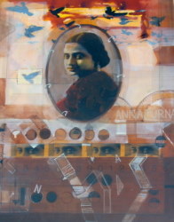 'Untitled' - Dipali Bhattacharyya - mixed media on paper - 25x19 inch