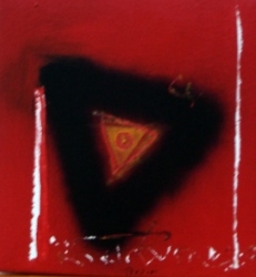 'Sakti (1)' - Hiran Mitra - Acrylic & synthetic Spray - 25� x 13''