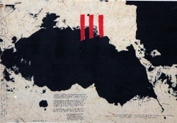 'Untitled(2)' - Hiran Mitra - Ink and Paper Collage - 15" x 22"