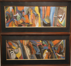 'Panorama Of The Weaker Sex (I & II)' - Indira Halder - Mixed media - 10" x 28" each
