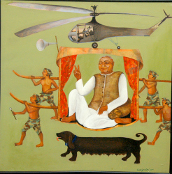 'Lactating Pet' - Jhimli Sen - Acrylic on Canvas - 29" x 30"