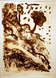 'Landscape' - Jogen Chowdhury - Etching - 20" x 14"