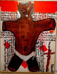 'Christus Agonistus' - Kishore Chatterjee - Acrylic - 30" x 36"