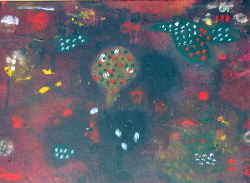 'Dusk' - Kishore Chatterjee - acrylic on board - 7.5X10 inches