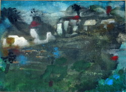 'Morning' - Kishore Chatterjee - acrylic on board - 7.5X10