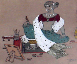 'Barnika' - Krishna Bandopadhyay - Mixed Media - 6.5 x6.5