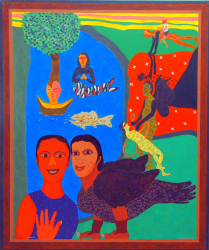 'Inner Landscape Series' - Mahmud Hussain - Acrylic on Canvas - 35" x 30"