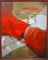'King' - Maitreyee Chatterjee - Acrylic - 29" x 24"