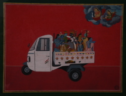 'Maal Keshto' - Meenakshi Sengupta - Opaque Water Colour on Paper - 19" x 25"