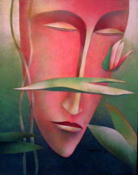 'Om' - Munindra Rajbongshi - Acrylic on Canvas - 24X30