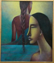 'Expression (2)' - Munindra Rajbongshi - Acrylic on Canvas - 27" x 23"
