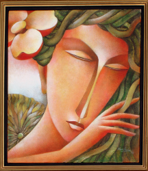 'Fragrance' - Munindra Rajbongshi - Acrylic on Canvas - 16