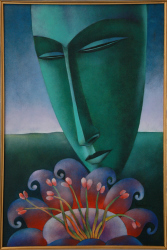 'Homage' - Munindra Rajbongshi - Acrylic on Canvas - 36" x 24"