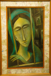 'My Mother' - Munindra Rajbongshi - Acrylic - 28" x 17"