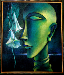 'Outer' - Munindra Rajbongshi - Acrylic on Canvas - 28" X 24"