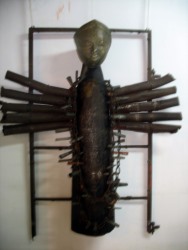 'Durga (Power)' - Narayan Chandra Sinha - Metal Sculpture - 40� x 50�