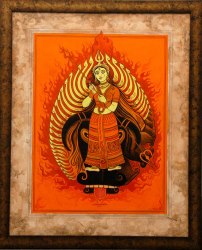 'Durga' - Nirmalendu Mondal - Acrylic on Canvas - 29" x 24"