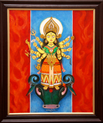 'Durga (2)' - Nirmalendu Mondal - Acrylic - 20" x 24"