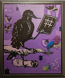 'The Wise Crow' - Parag Roy - Acrylic - 36" x 30"