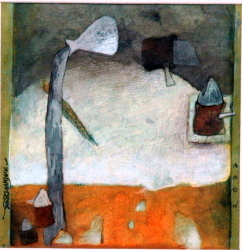 'Freedom 2011' - Partha Dasgupta - Tempera on Board - 10" x 10"