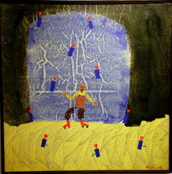 'The Actor' - Partha Pratim Deb - Acrylic and Ink on Canvas - 24" x 24"