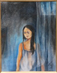 'Untitled' - Pompa Dass - Dry Pastel - 14" x 11"