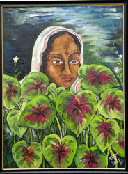 'Durga' - Pompa Dass - Acrylic & Pastel - 24" x 18"