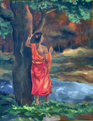 'Pratiksha' - Pompa Dass - Acrylic - 23x17.5