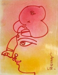 'Maheswari' - Ramananda Bandyopadhyay - Mixed Media - 9x7
